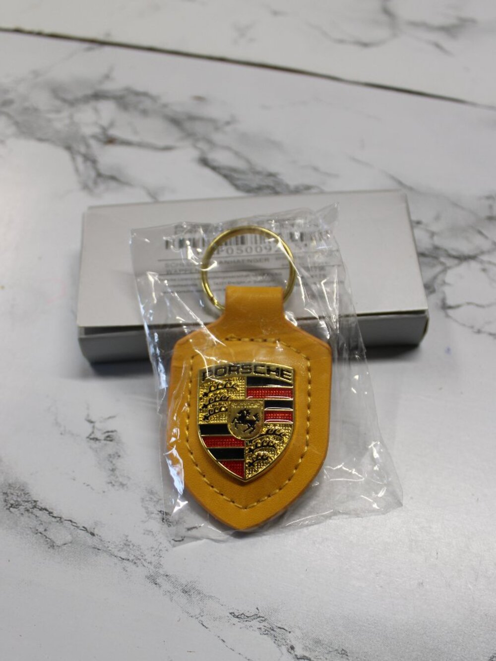 Porsche Design Driver's Selection Goldenrod Key Ring Made in Germany